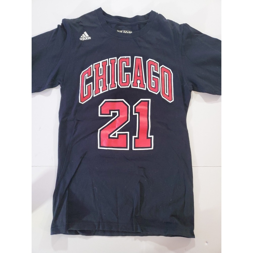 Adidas Chicago Bulls Jimmy Butler #21 Ultimate Tee Black Mens Small NBA NWOT